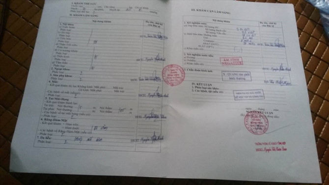 Giấy khám sức khỏe ship cod