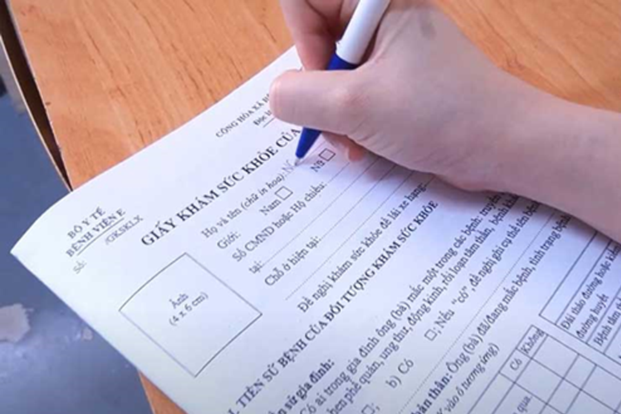Giấy khám sức khoẻ có test ma tuý