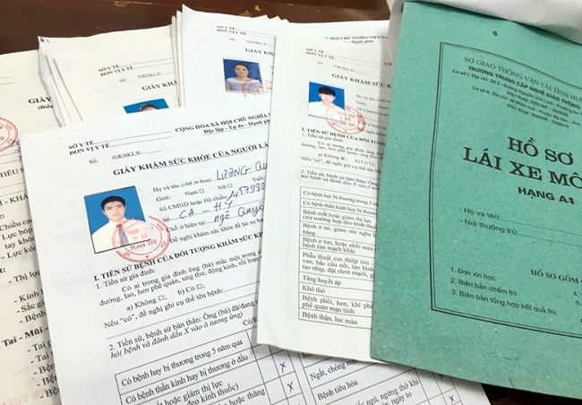 Giấy khám sk của người lái xe