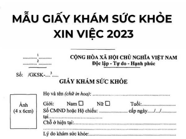 Mẫu giấy khám sức khỏe xin việc 2023