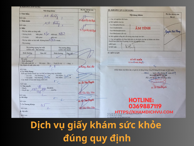 Giải đáp về dịch vụ giấy khám sức khỏe