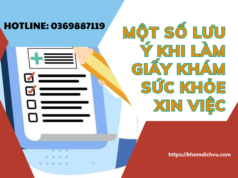Làm giấy chứng nhận sức khỏe xin việc cần chú ý điều gì?