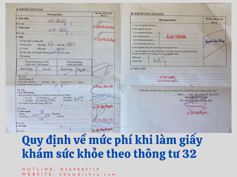 Làm giấy khám sức khoẻ nhanh bao nhiêu tiền?