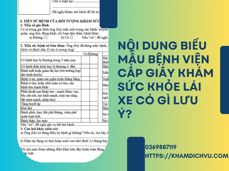 Bệnh viện cấp giấy khám sức khỏe lái xe uy tín