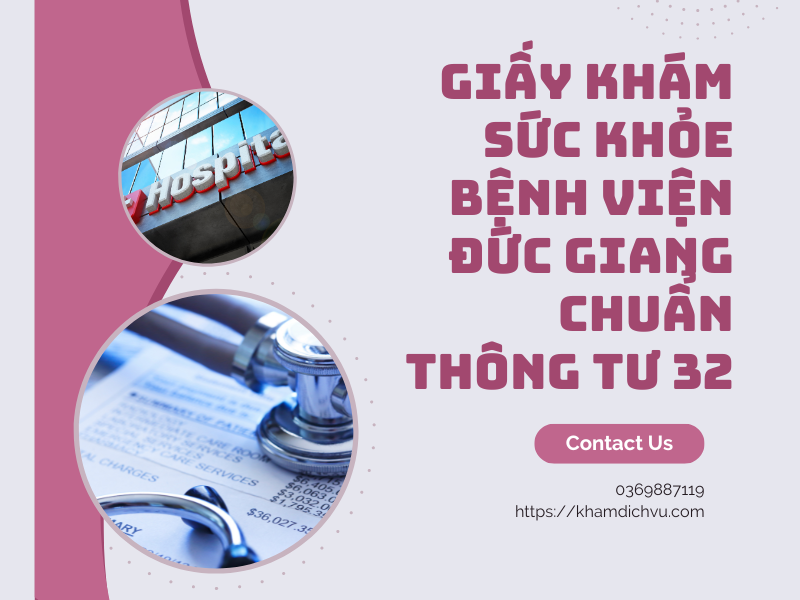 Cách làm nhanh giấy khám sức khỏe bệnh viện Đức Giang