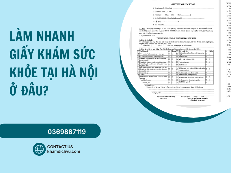 Làm nhanh giấy khám sức khỏe bệnh viện ĐK Phú Xuyên