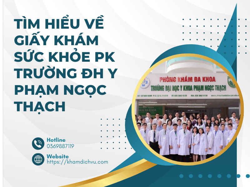 Giấy khám sức khỏe PK trường ĐH Y Phạm Ngọc Thạch: Chi phí