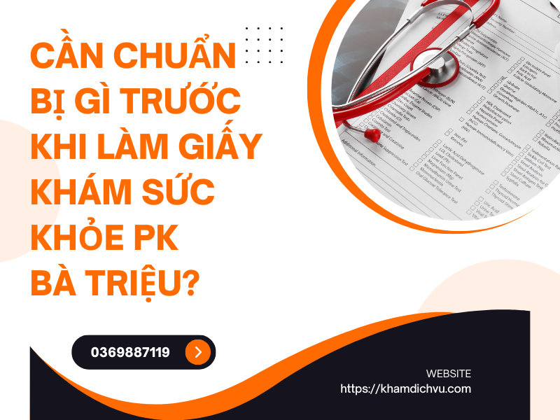 Hướng dẫn làm giấy khám sức khỏe PK Bà Triệu