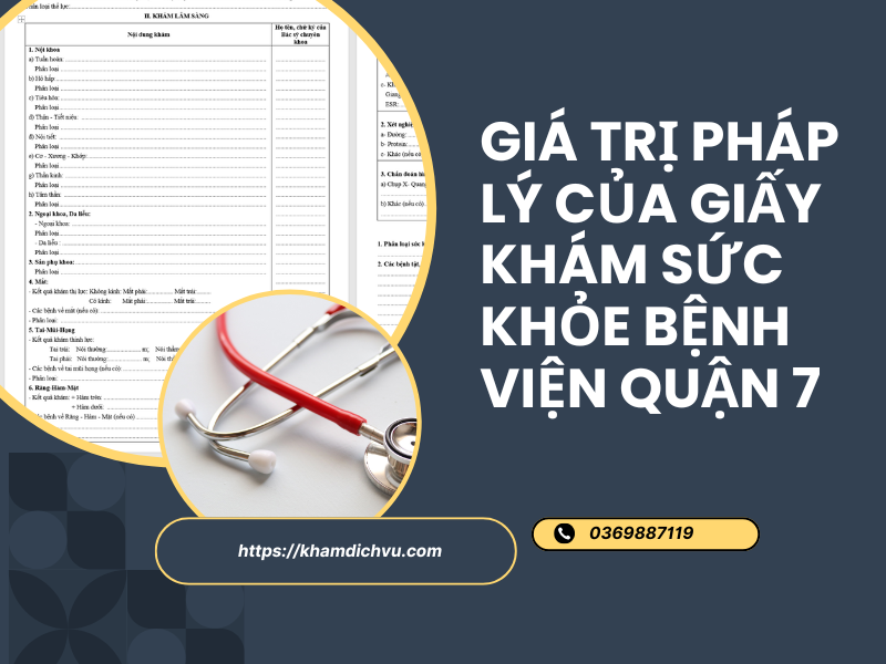 Những điều cần biết khi làm giấy khám sức khỏe bệnh viện Quận 7