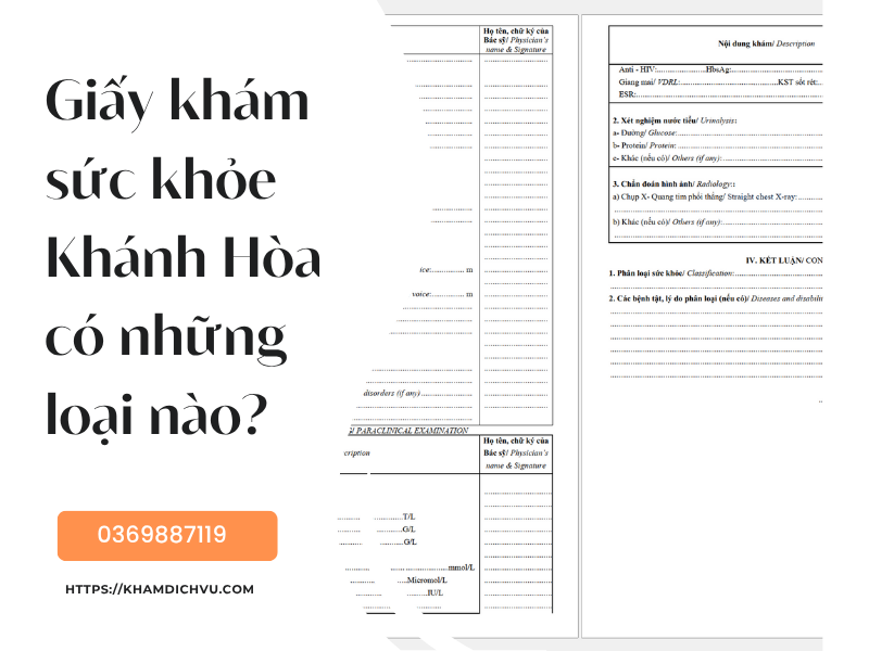 Giấy khám sức khỏe Khánh Hòa: Những thông tin cần biết!