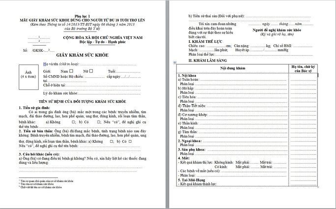 Làm giấy khám sức khỏe ở trạm y tế