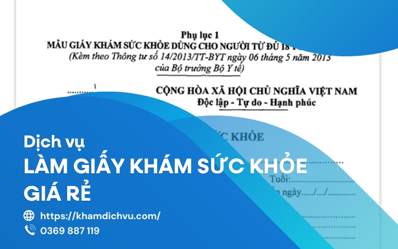 Làm giấy khám sức khỏe xin việc giá rẻ