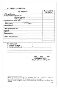 Mẫu giấy khám sức khỏe đi làm