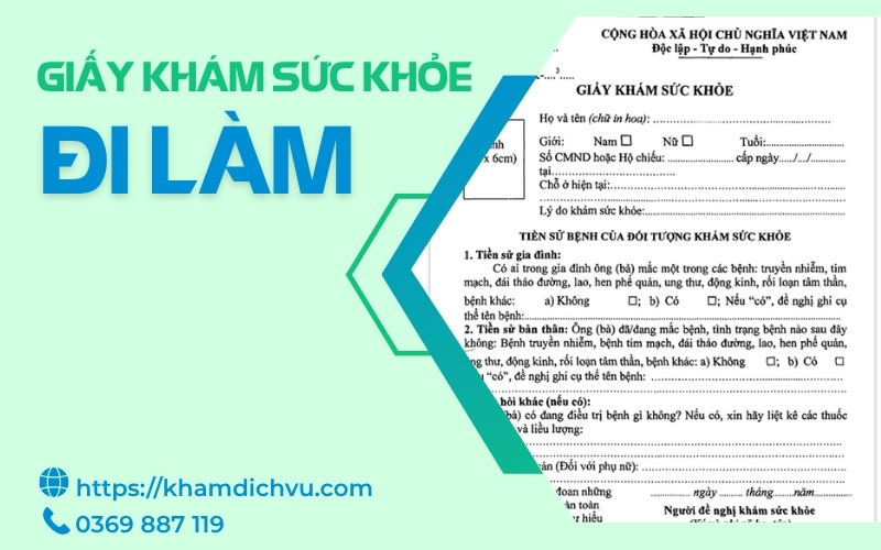 Mẫu giấy khám sức khỏe đi làm