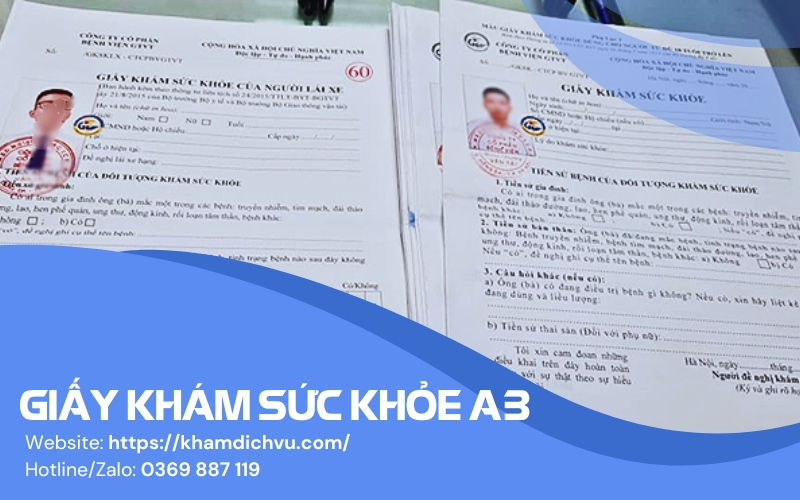 Mua giấy khám sức khỏe A3