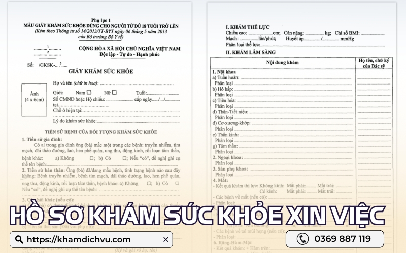 Thủ tục khám sức khỏe xin việc