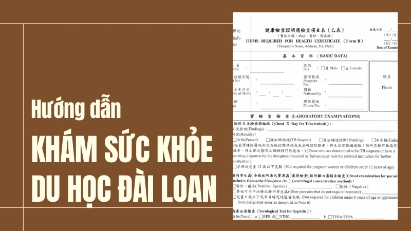 Khám sức khỏe du học Đài Loan