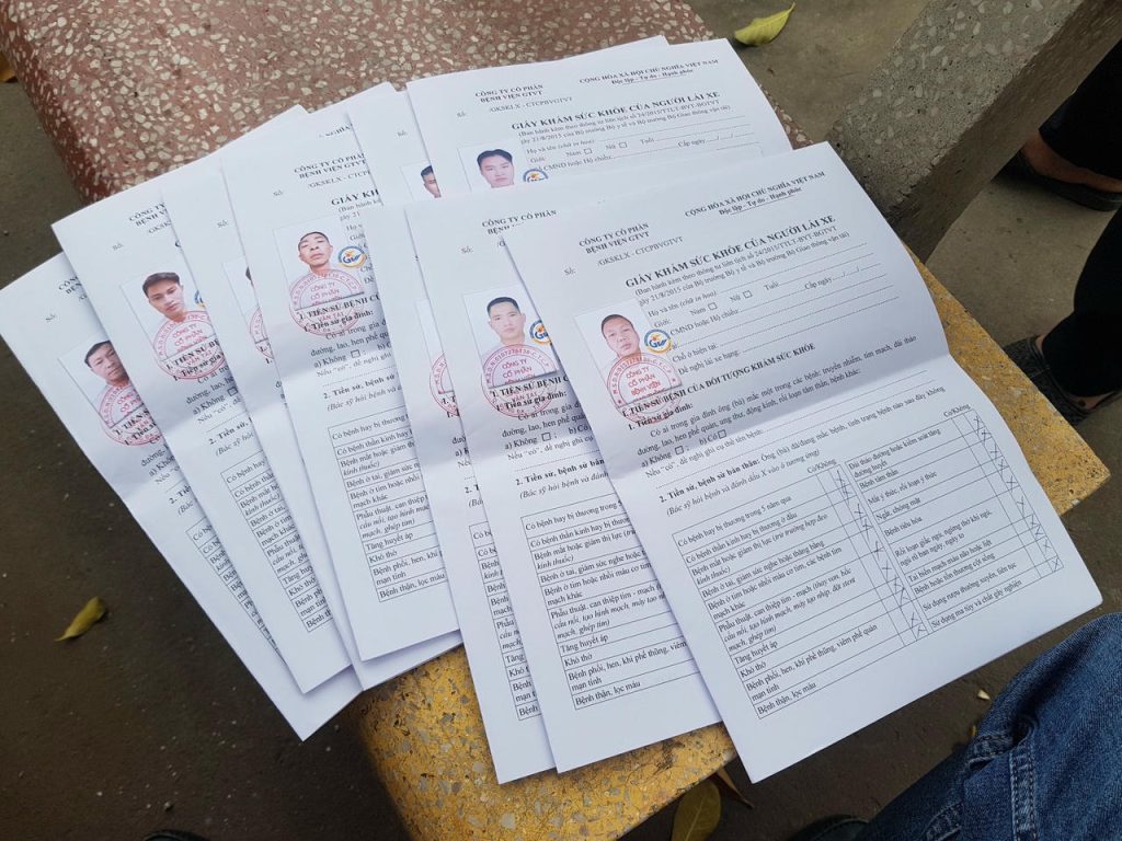 Giấy khám sức khỏe cho ngành nghề đặc thù