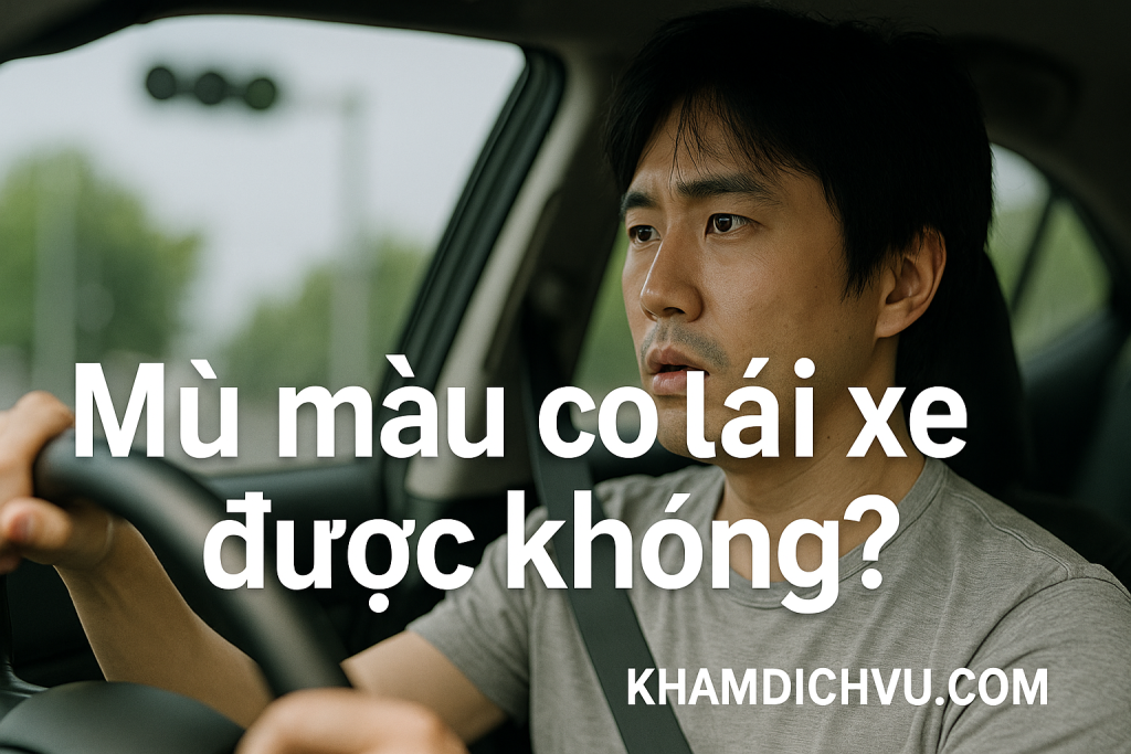 Mù màu có lái xe được không