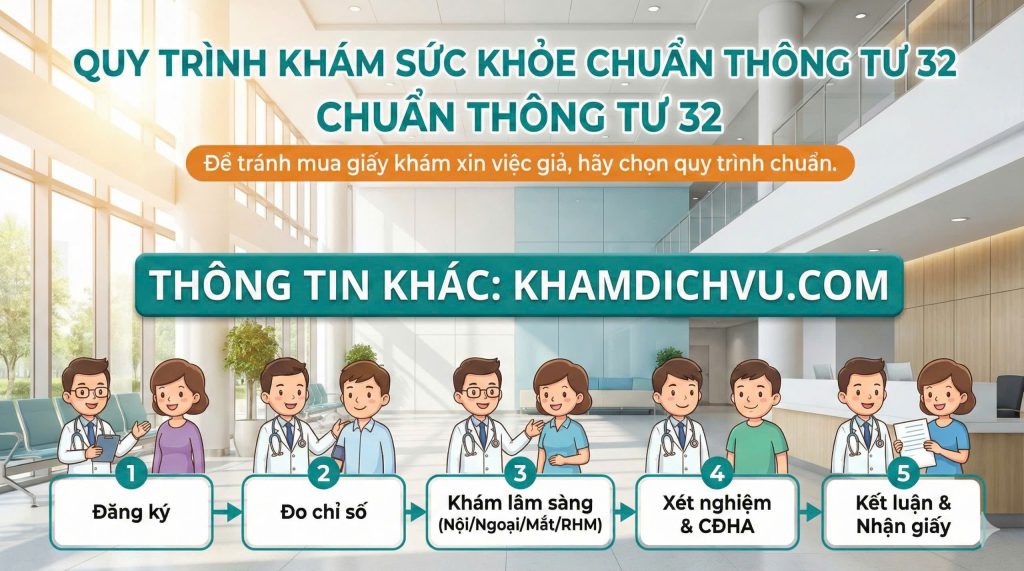 Quy trình mua giấy khám xin việc