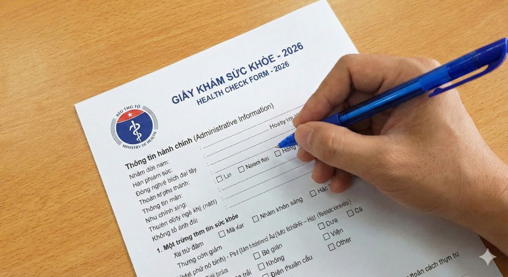 Hướng dẫn điền giấy khám sức khỏe 2026