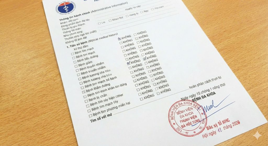 Hướng dẫn điền giấy khám sức khỏe 2026 hoàn thành