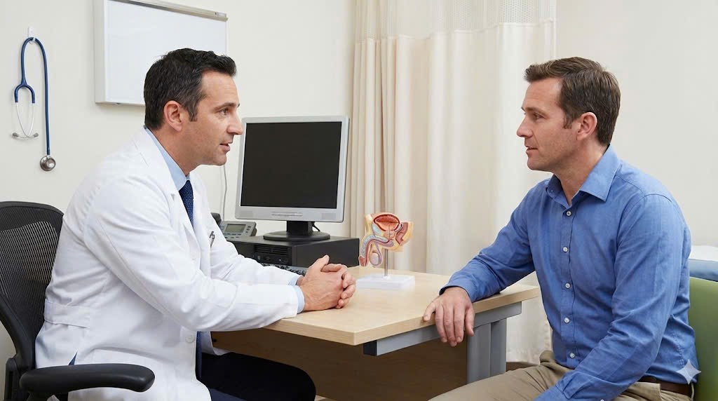 Bác sĩ tư vấn khám nam khoa cho bệnh nhân