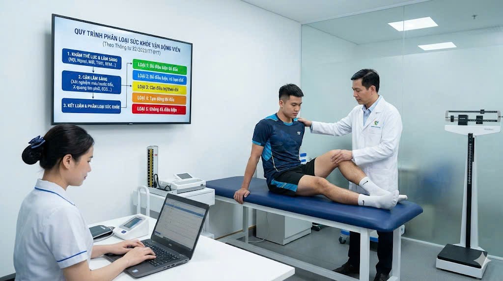 Phân loại khám sức khỏe thi đấu thể thao cho vận động viên chuẩn thông tư 32
