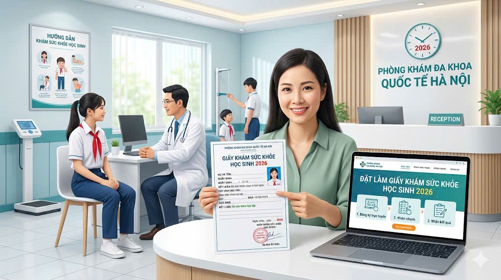 Đặt làm giấy khám sức khỏe cho học sinh 2026