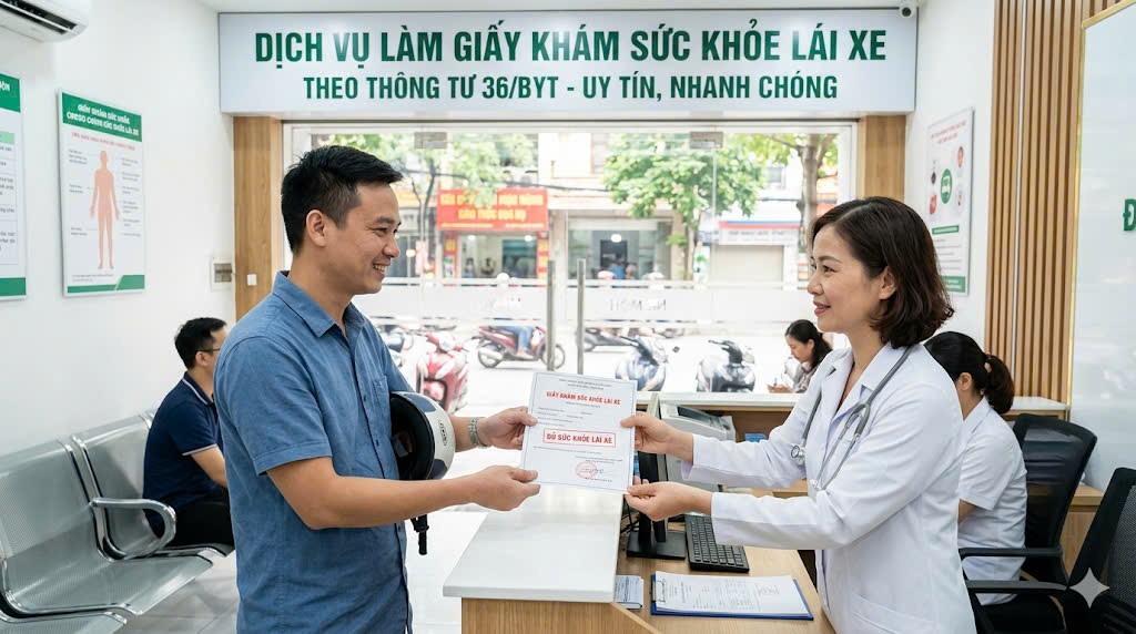 Dịch vụ làm giấy khám sức khỏe lái xe theo thông tư 36 uy tín