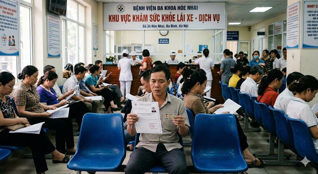 Làm giấy khám sức khỏe lái xe bệnh viện Hòe Nhai uy tín