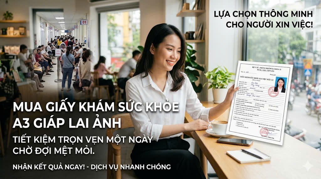 mua giấy khám sức khỏe xin việc a3 giáp lai ảnh