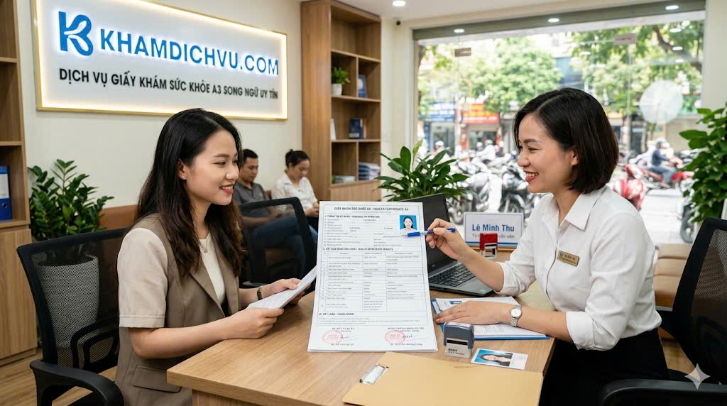 dịch vụ làm giấy khám sức khỏe a3 song ngữ uy tín