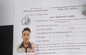Mẫu làm giấy khám sức khỏe a3 giáp lai chuẩn thông tư