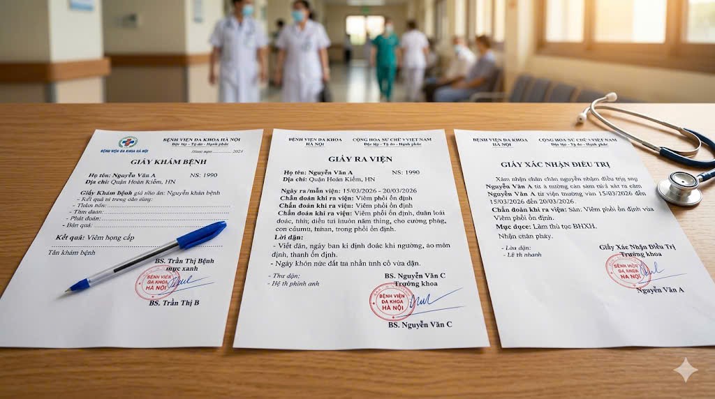 xin giấy khám sức khỏe đi làm mẫu a3 chua benh