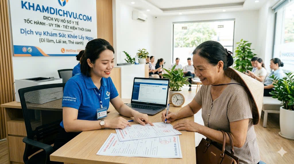 dịch vụ xin giấy khám sức khỏe đi làm mẫu a3 uy tín